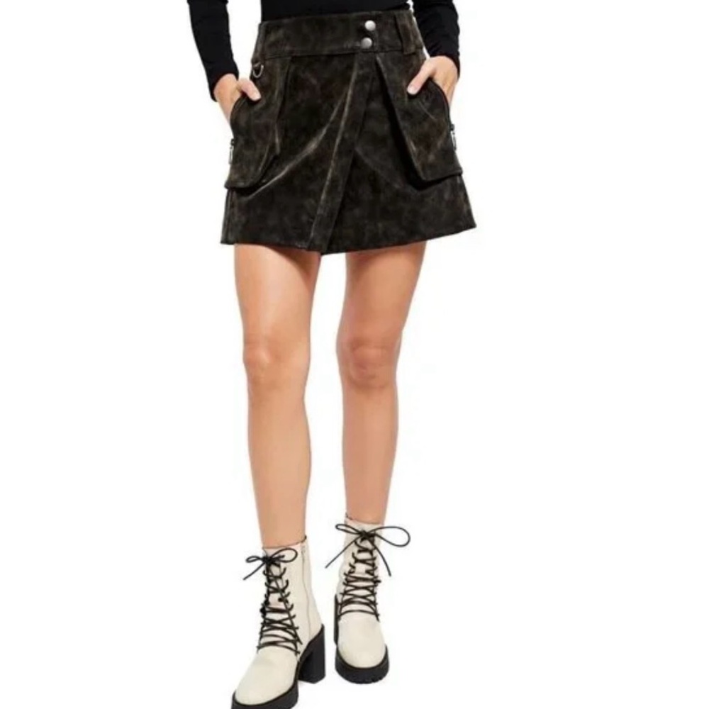 Free People Black Mini Skirt